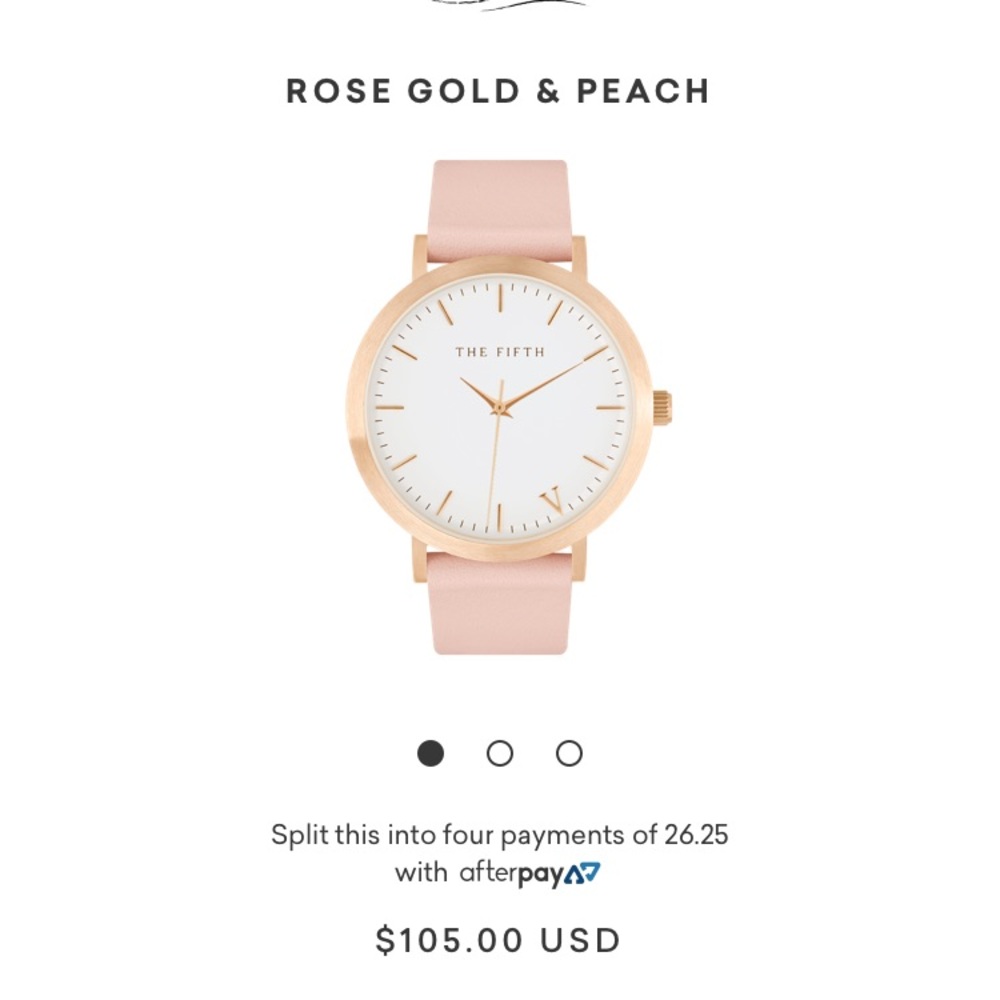 Rose gold and peach The Fifth watch. New in box!